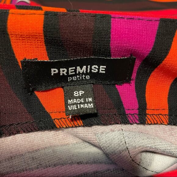 Groovy Mod Retro Colorful Vivid Bright Pencil Mini Skirt Size 8 Petite - Picture 6 of 10